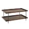 Alaterre Furniture Kyra 3-Piece Oak and Metal Living Room Set with Two 27" Side Tables and 42"L Coffee Table ANKY01111RBG - alternate 5